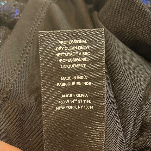 Alice + Olivia “Ivana” Blue Sequin & Beaded Midi Dress Size 4 - Picture 8 of 13